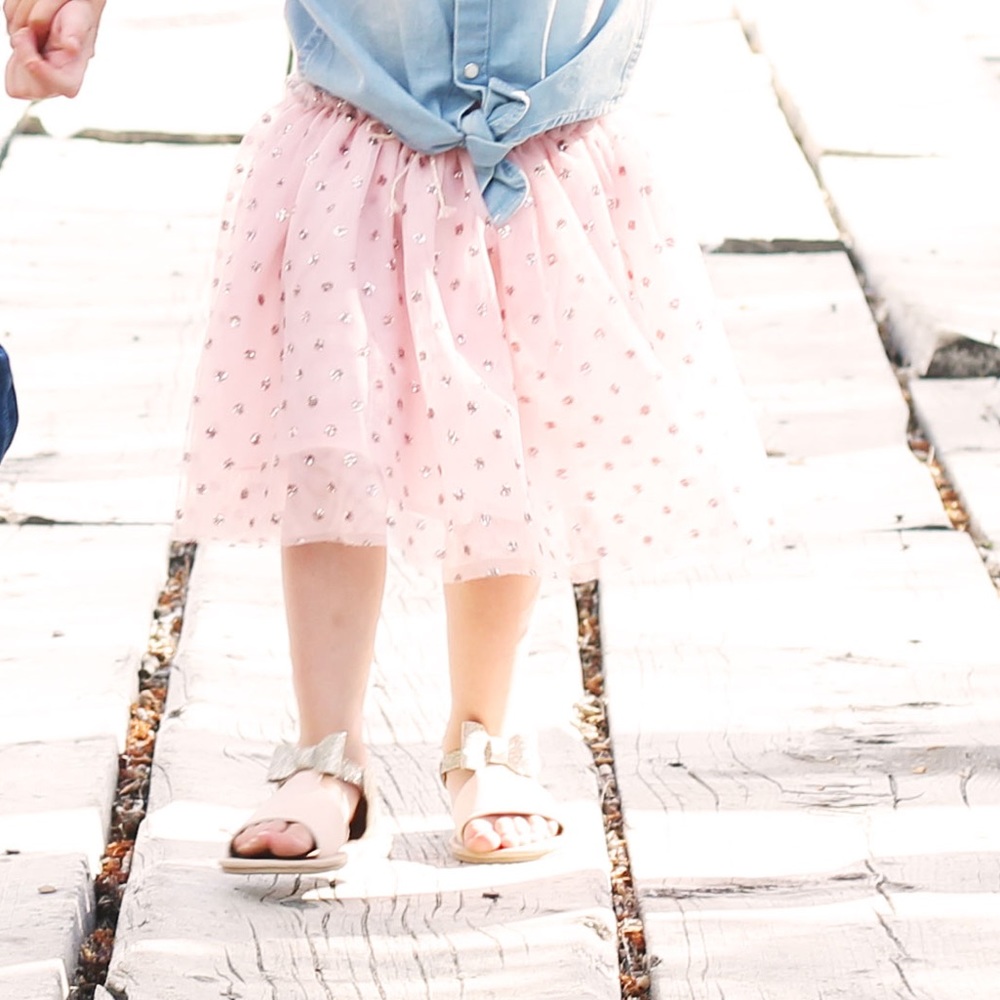 Ballerina Tulle Skirt with Rose Gold Bling
